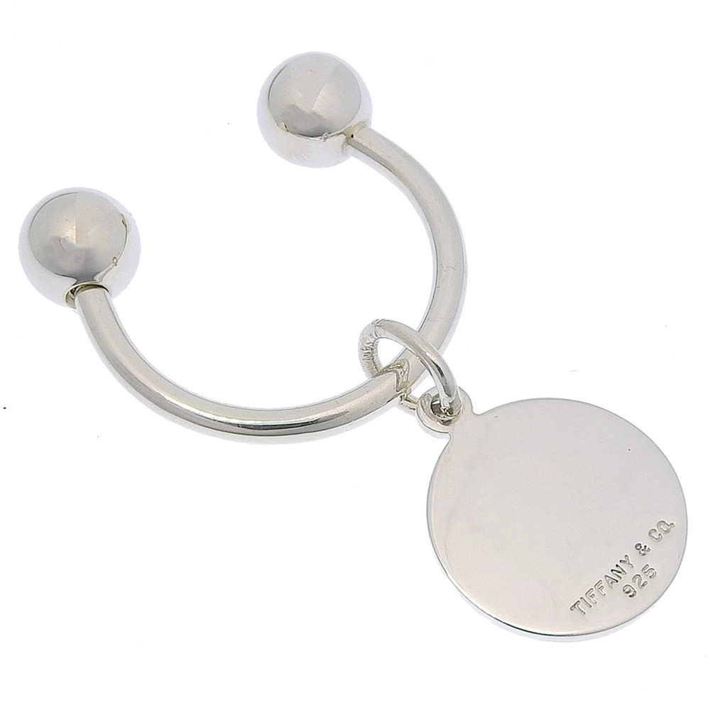 Tiffany & Co. Return to Circle Tag Keychain Keyring, Sterling Silver 925, Uni...